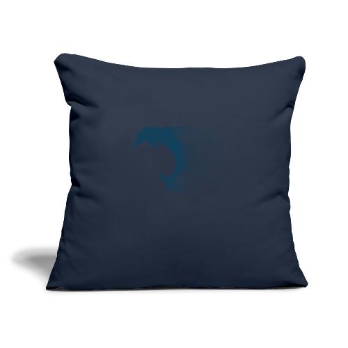 South Carolina Dolphin in Blue - Throw Pillow Cover 17.5” x 17.5”