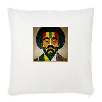 Peinture mosaïque rasta - Housse de coussin décorative - blanc nature - Devant