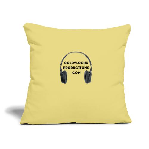 Goldylocks Productions Headphones - Throw Pillow Cover 17.5” x 17.5”