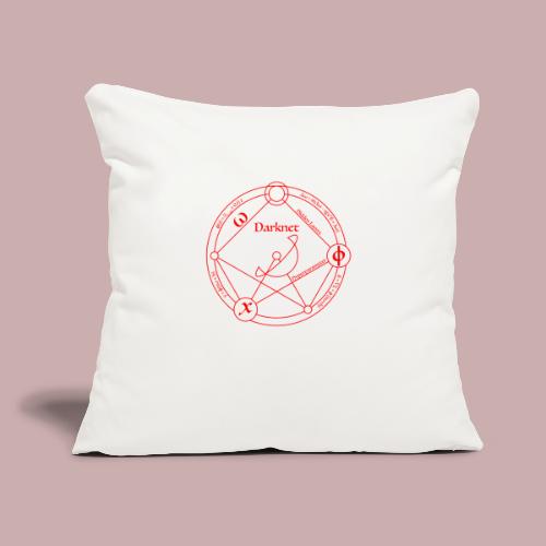 darknet red - Throw Pillow Cover 17.5” x 17.5”