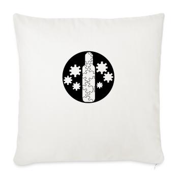 Gear Drink - Throw Pillow Cover 17.5” x 17.5” - natural white - Front