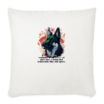 A dog's loyalty is a reminder of the power of pur - Throw Pillow Cover 17.5” x 17.5” - natural white - Front