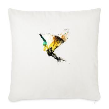 cool paraglider in action - Throw Pillow Cover 17.5” x 17.5” - natural white - Front