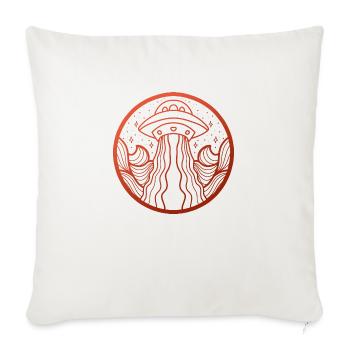 Ufo Gold - Throw Pillow Cover 17.5” x 17.5” - natural white - Front