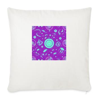 Galaxy nebula art - Throw Pillow Cover 17.5” x 17.5” - natural white - Front