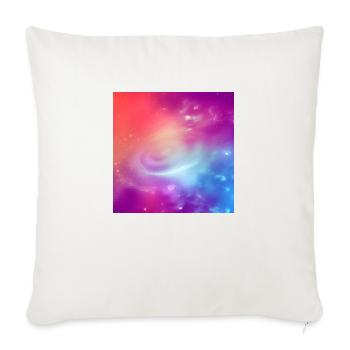 Galaxy nebula art - Throw Pillow Cover 17.5” x 17.5” - natural white - Front