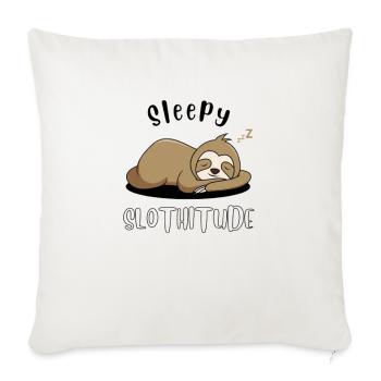 Sleepy Monkey - Throw Pillow Cover 17.5” x 17.5” - natural white - Front