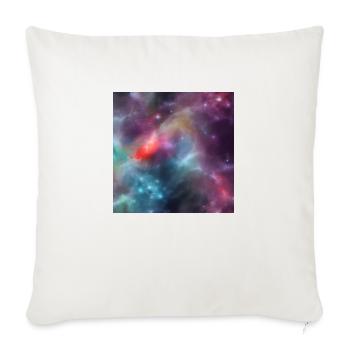 Galaxy nebula abstract design - Throw Pillow Cover 17.5” x 17.5” - natural white - Front