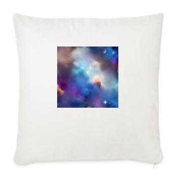Galaxy nebula abstract design - Throw Pillow Cover 17.5” x 17.5” - natural white - Front