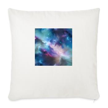 Galaxy nebula abstract design - Throw Pillow Cover 17.5” x 17.5” - natural white - Front