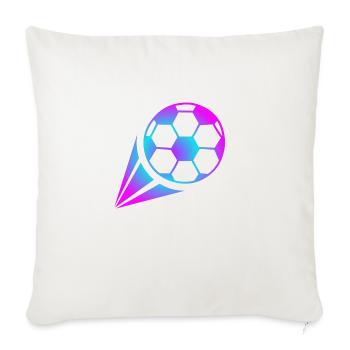 Futboll - Throw Pillow Cover 17.5” x 17.5” - natural white - Front