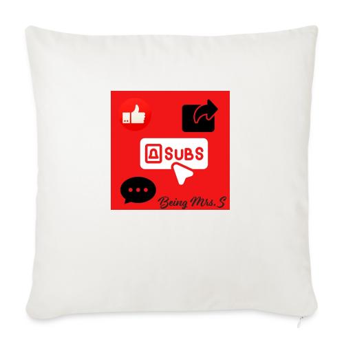 Like Share Subscribe Comment - Throw Pillow Cover 17.5” x 17.5”