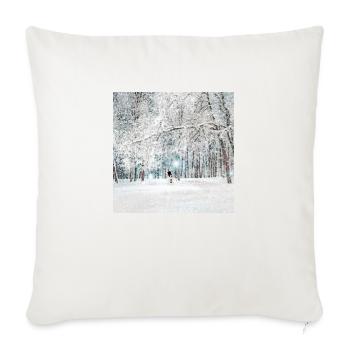 Frosty The Snowman - Throw Pillow Cover 17.5” x 17.5” - natural white - Front