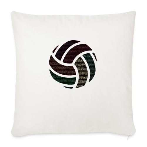Colorful Volleyball - Throw Pillow Cover 17.5” x 17.5”