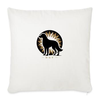 DGY is a symbol of courage and loyalty of a dog - Throw Pillow Cover 17.5” x 17.5” - natural white - Front