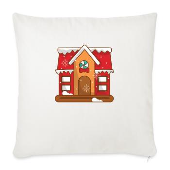 Candy house - Throw Pillow Cover 17.5” x 17.5” - natural white - Front