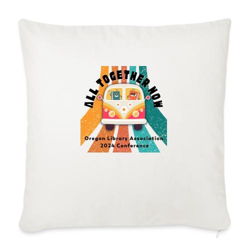 OLA Conf 2024 White Background - Throw Pillow Cover 17.5” x 17.5”