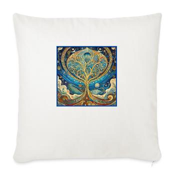 Imagination Mystery Genius Creativity - Throw Pillow Cover 17.5” x 17.5” - natural white - Front