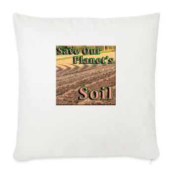NFT Save Our Planets Soil 1 - Throw Pillow Cover 17.5” x 17.5” - natural white - Front