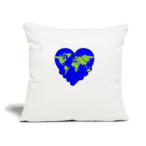 World United in Love - Throw Pillow Cover 17.5” x 17.5”