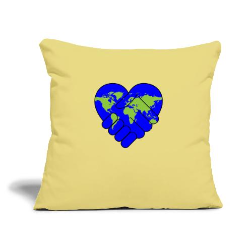 World United in Love - Throw Pillow Cover 17.5” x 17.5”