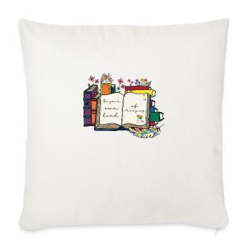 Pride Pages: Be Your Own Kind of Amazing - Throw Pillow Cover 17.5” x 17.5” - natural white - Front