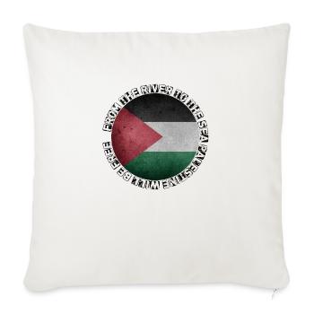 Palestine Will Be Free - Throw Pillow Cover 17.5” x 17.5” - natural white - Front