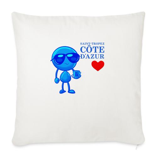 Smoon City_Saint Tropez Côte d'Azur - Throw Pillow Cover 17.5” x 17.5”