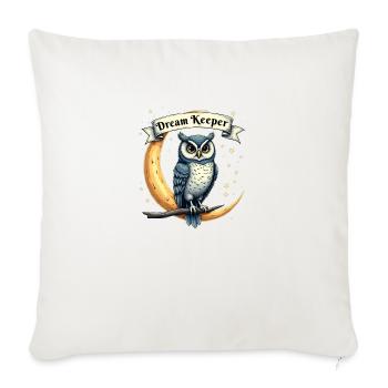Dream Keeper - Owl Dream - Throw Pillow Cover 17.5” x 17.5” - natural white - Front