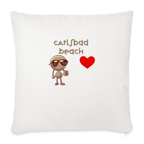 Smoon City_Carlsbad Beach - Throw Pillow Cover 17.5” x 17.5”
