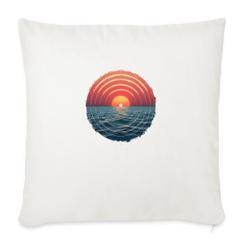 Sunset Symphony - Throw Pillow Cover 17.5” x 17.5” - natural white - Front