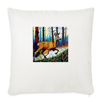Morning run - Throw Pillow Cover 17.5” x 17.5” - natural white - Front