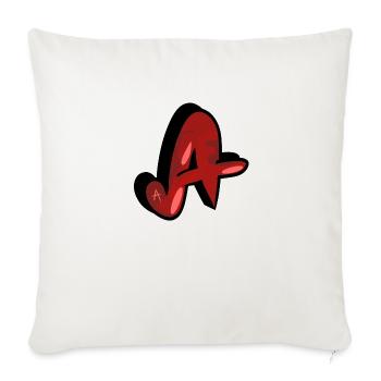 A (Red Camo) - Throw Pillow Cover 17.5” x 17.5” - natural white - Front