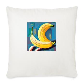 Another imagination of bananas - Throw Pillow Cover 17.5” x 17.5” - natural white - Front