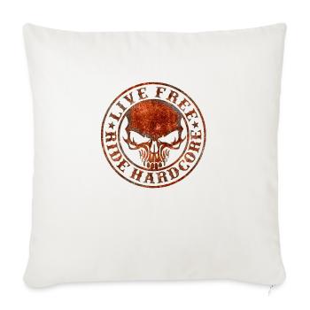 MC motorcyckel rebel legend ride Vintage Birthday - Throw Pillow Cover 17.5” x 17.5” - natural white - Front