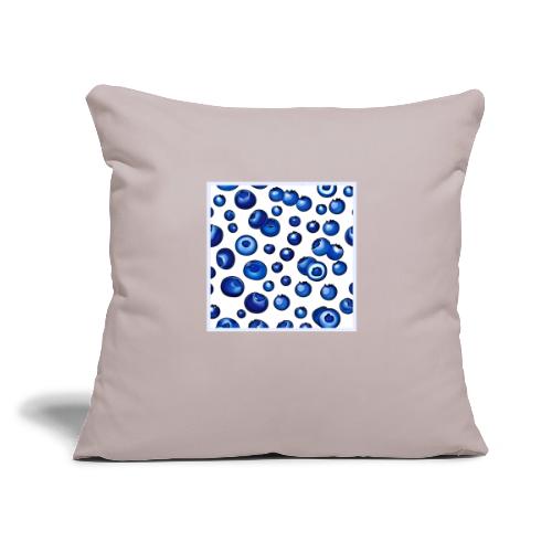 Fresh Blueberry Pattern - Throw Pillow Cover 17.5” x 17.5”