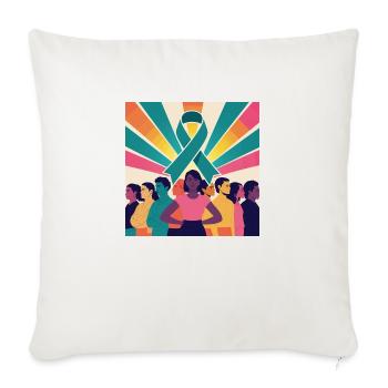 Saam day - Throw Pillow Cover 17.5” x 17.5” - natural white - Front