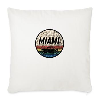 Miami - Throw Pillow Cover 17.5” x 17.5” - natural white - Front
