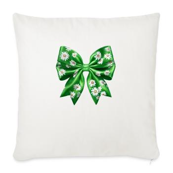 Bow - Throw Pillow Cover 17.5” x 17.5” - natural white - Front