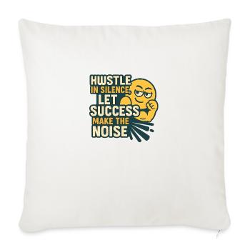 success - Throw Pillow Cover 17.5” x 17.5” - natural white - Front
