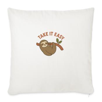 Take It Easy - Throw Pillow Cover 17.5” x 17.5” - natural white - Front
