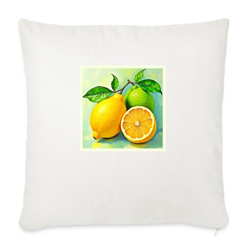 Zesty Citrus Burst of Sunshine Design - Throw Pillow Cover 17.5” x 17.5”