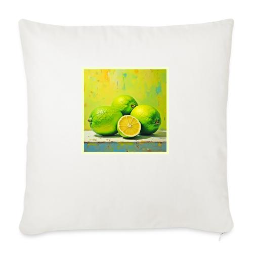 Limes' Bright Summer Pop Design - Throw Pillow Cover 17.5” x 17.5”