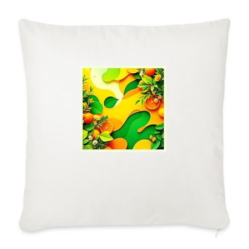 Fresh Citrus Summer Vibes Art - Throw Pillow Cover 17.5” x 17.5”