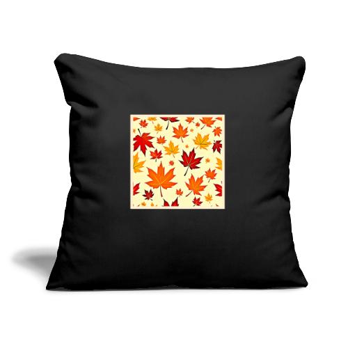 Seamless Fall Foliage Design - Throw Pillow Cover 17.5” x 17.5”