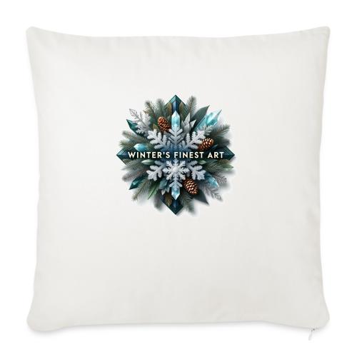 Intricate Frozen Evergreen T-Shirt - Throw Pillow Cover 17.5” x 17.5”