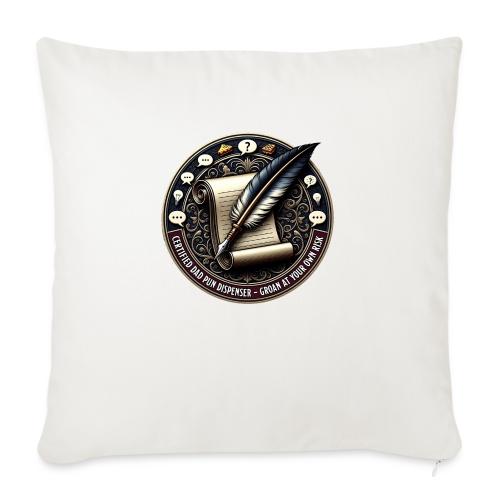 Certified Dad Pun Dispenser T Shirt - Throw Pillow Cover 17.5” x 17.5”