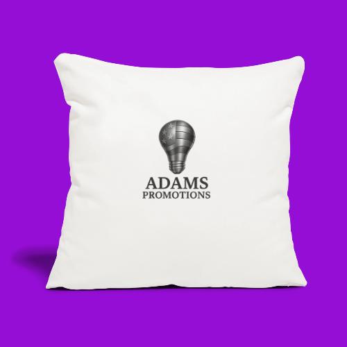 Adams Promotions Brushed Steel light Logo - Throw Pillow Cover 17.5” x 17.5”