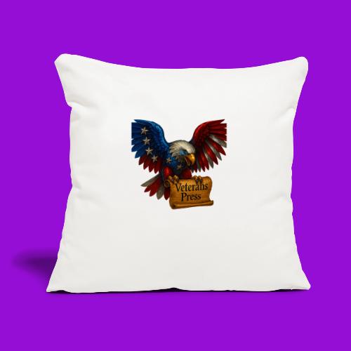 Veterans Press Bald Eagle - Throw Pillow Cover 17.5” x 17.5”