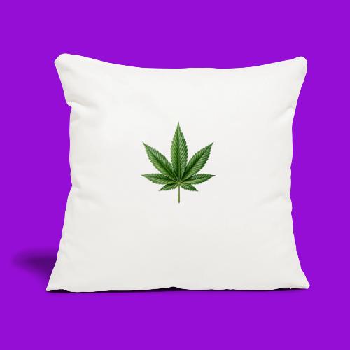 Cannabis Leaf - Throw Pillow Cover 17.5” x 17.5”